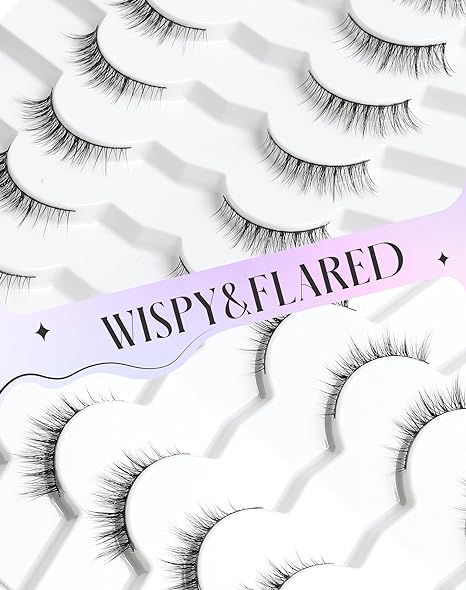 Natural Lashes Natural Eyelashes Short Eyelashes Natural Look False Eyelashes Wispy Eye Lashes 10mm Small Lashes Fake Lashes