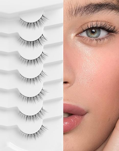 Natural Lashes Natural Eyelashes Short Eyelashes Natural Look False Eyelashes Wispy Eye Lashes 10mm Small Lashes Fake Lashes